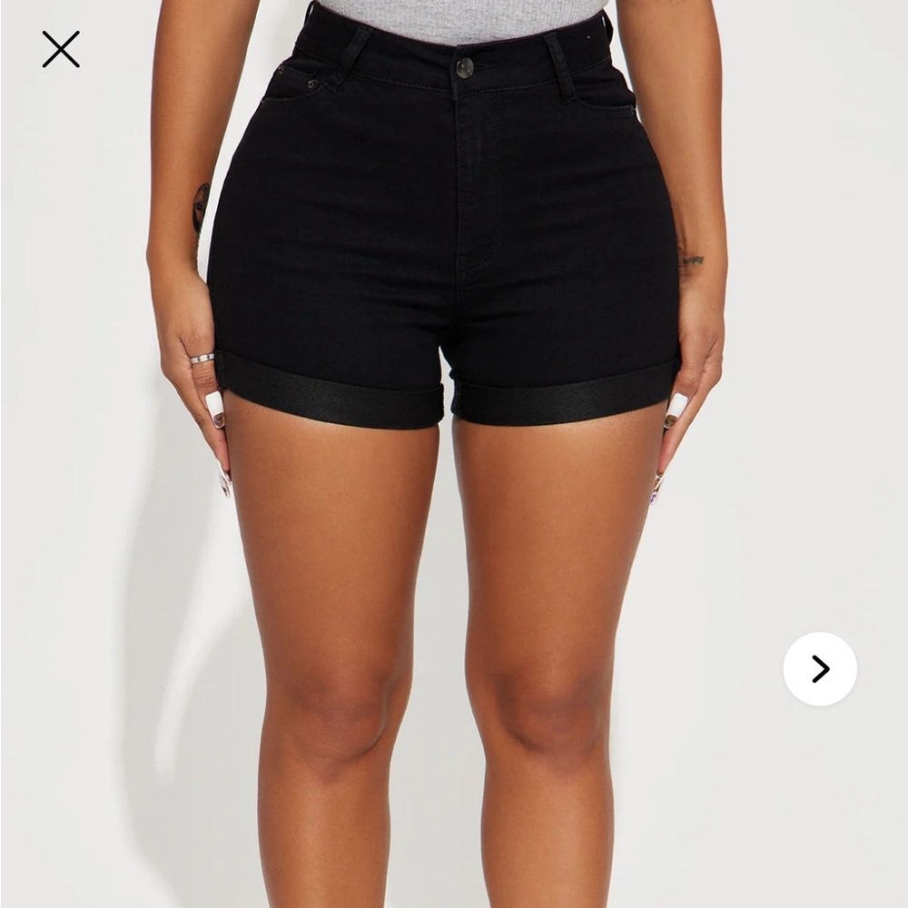 Black Denim Shorts